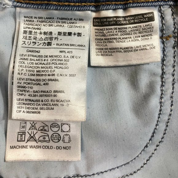 LEVI’S 311 Shaping Skinny Light Blue Demin Jeans Size 33 - Picture 10 of 12